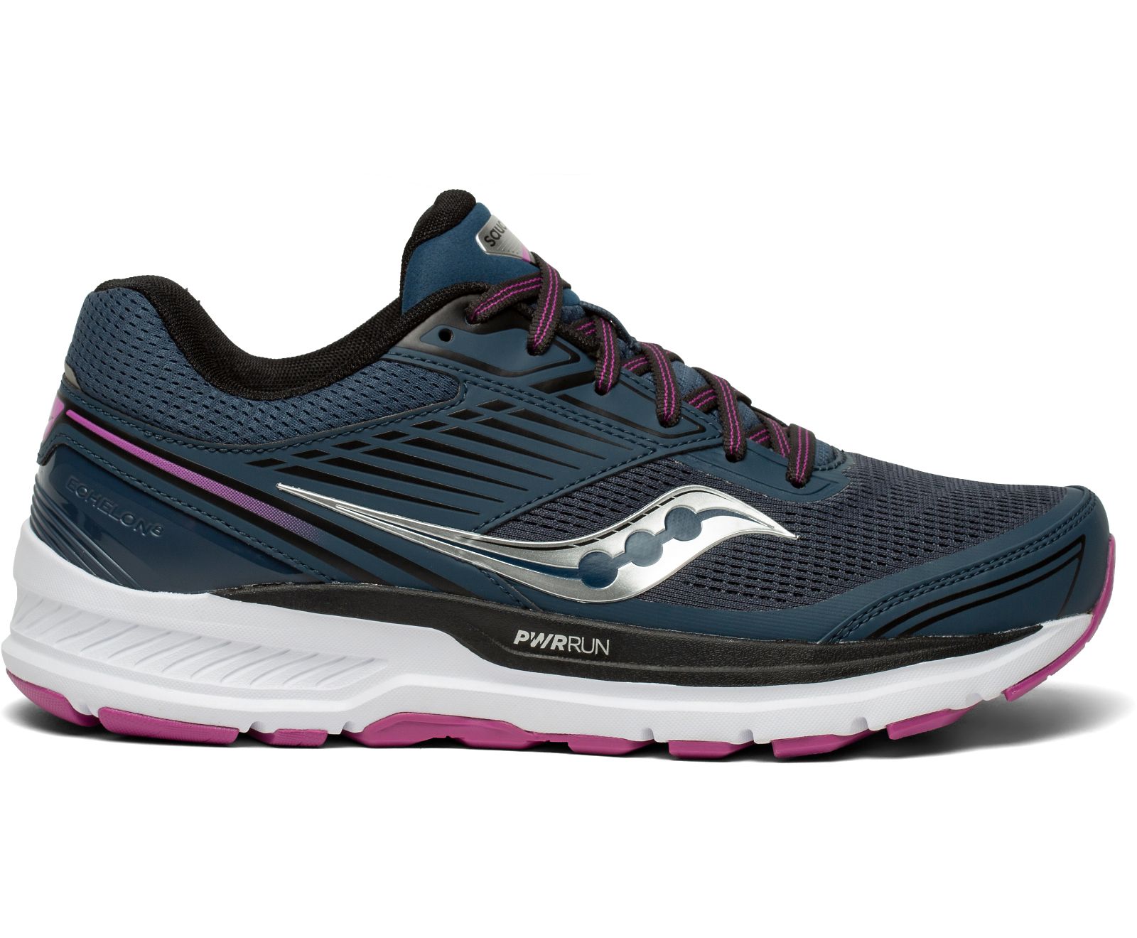 Women\'s Saucony Echelon 8 Wide Running Shoes Navy | Singapore 103NWYB